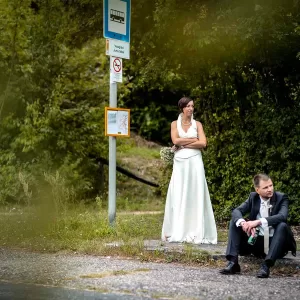Nem szokványos esküvői fotó